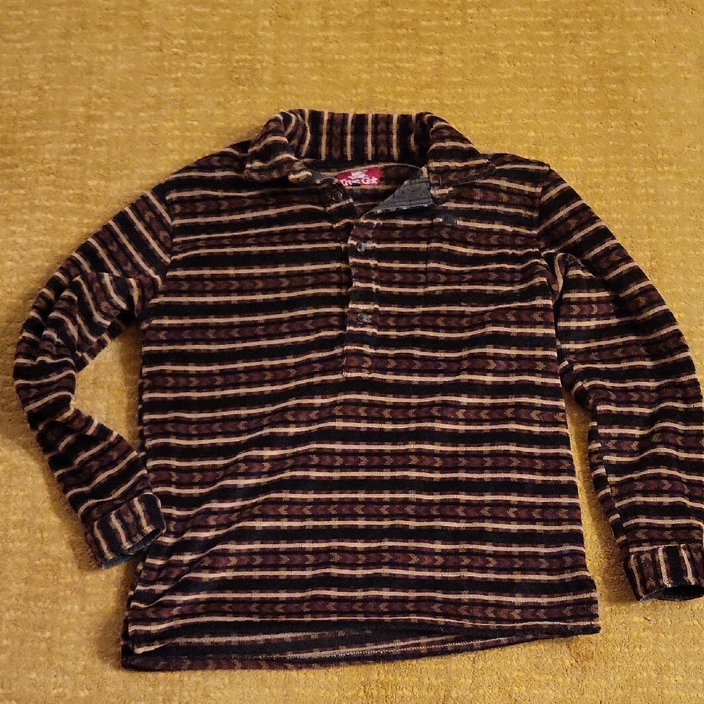 Vintage True Grit Fleece Sweatshirt Size Large Southwest Aztec Cozy Pullover
